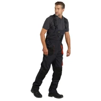 HAMMER BIB PANTS, workwear bib pants, dark gray