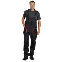HAMMER BIB PANTS, workwear bib pants, dark gray