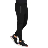 COOPER TRACK, mélange men’s jogging pants, black
