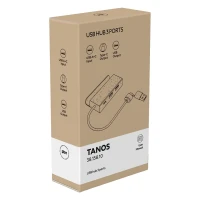 TANOS, 3-Port-USB-Hub, Handyhalter, Schwarz