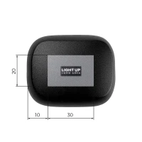 VIBRA, light up wireless stereo earbuds, black
