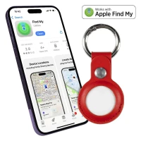 LOCATEPRO, Find-My-Schlüsselanhänger mit Ortungsfunktion, Rot