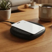 DERAX CARD, find my card, rechargable, white