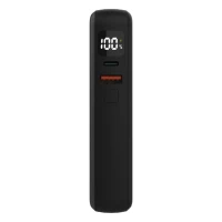 HOPSON 10PD, Powerbank, 10.000 mAh, mit ausziehbarem Kabel, Dunkelgrau