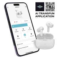 SONIX AI, wireless stereo earbuds, white