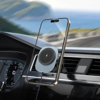 LANDO, Handyhalterung fürs Auto und kabelloses Ladegerät, 15W, Dunkelgrau