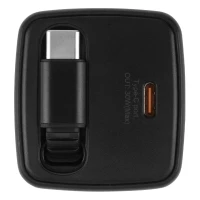 GANT 30W, wall charger with retractable cable, 30w, black
