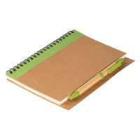 VERDE, Notizbuch mit Stift, Grün