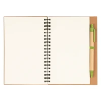 VERDE, Notizbuch mit Stift, Grün