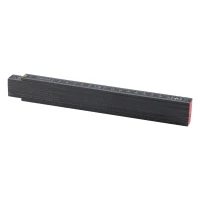 BAU, Klappmeter aus Holz, 2 m, Schwarz