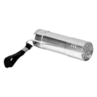 MAJORKA, Taschenlampe (9 LED), Silber