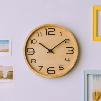 DIEM, wooden wall clock, beige