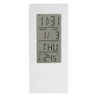DIGIT, LCD-Tischuhr, Weiss