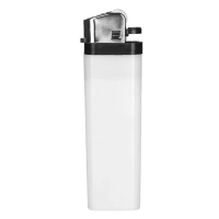 DOMINO, flint lighter, disposable, white