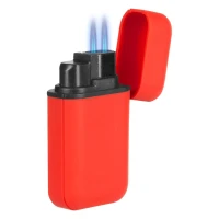 TORCH, Sturmfeuerzeug mit doppelter Flamme, Rot