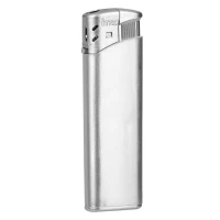 ISCRA, Feuerzeug aus Kunststoff, Silber