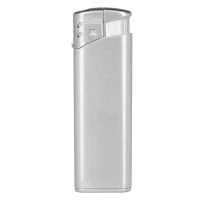 ISCRA, Feuerzeug aus Kunststoff, Silber