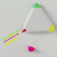 PINK, Textmarker, 3/1, Weiss