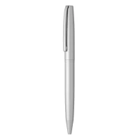 ZETA, metal ball pen with paper sleeve, silver