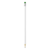 PIGMENT WHITE, Holzbleistift HB mit Radiergummi, Lime-Grün