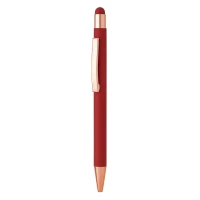 TITANIUM TOUCH GOLD, metal "touch" ball pen, red