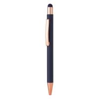TITANIUM TOUCH GOLD, metal "touch" ball pen, blue