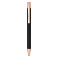 OGGI ROSE GOLD, Kugelschreiber aus Metall, Schwarz