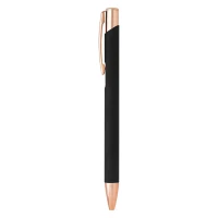 OGGI ROSE GOLD, Kugelschreiber aus Metall, Schwarz