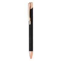OGGI ROSE GOLD, Kugelschreiber aus Metall, Schwarz