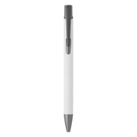 OGGI SOFT GRAY, metal ball pen, white