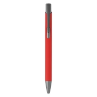 OGGI SOFT GRAY, Kugelschreiber aus Metall, Rot
