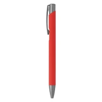 OGGI SOFT GRAY, Kugelschreiber aus Metall, Rot