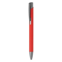 OGGI SOFT GRAY, Kugelschreiber aus Metall, Rot