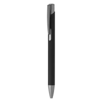 OGGI SOFT GRAY, Kugelschreiber aus Metall, Schwarz