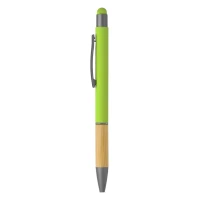 TITANIUM TOUCH BAMBOO, metal "touch" ball pen, kiwi