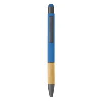 TITANIUM TOUCH BAMBOO, metalna "touch" hemijska olovka, azurno plava