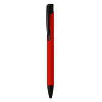 OGGI SOFT BLACK, Kugelschreiber aus Metall, Rot