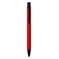 OGGI SOFT BLACK, Kugelschreiber aus Metall, Rot