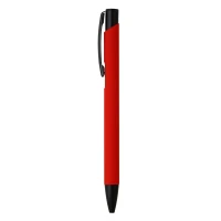 OGGI SOFT BLACK, Kugelschreiber aus Metall, Rot