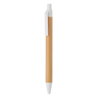 VITA BAMBOO, Biologisch abbaubarer Kugelschreiber aus Holz, Weiss