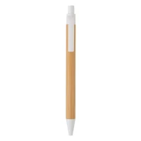 VITA BAMBOO, Biologisch abbaubarer Kugelschreiber aus Holz, Weiss