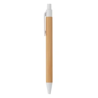 VITA BAMBOO, Biologisch abbaubarer Kugelschreiber aus Holz, Weiss