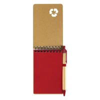GREEN, Notizbuch mit Stift, Rot