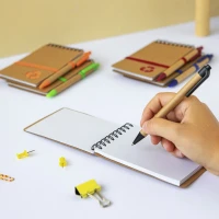 GREEN, notebook with pen, royal blue