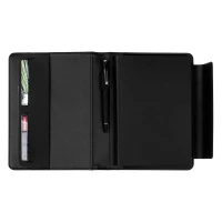 ALCANTARA, Portfolio mit A5 Notizbuch, Schwarz