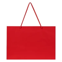 DINA HO, paper bag,  matt laminated, 190 g/m2, red