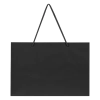 DINA HO, paper bag,  matt laminated, 190 g/m2, black