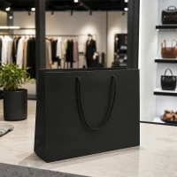 DINA HO, paper bag,  matt laminated, 190 g/m2, black