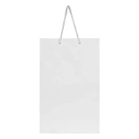 DINA, Papiertasche, matt laminiert, 190 g/m2, Weiss