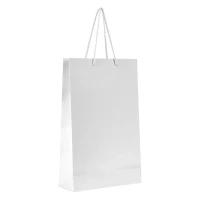 DINA, Papiertasche, matt laminiert, 190 g/m2, Weiss